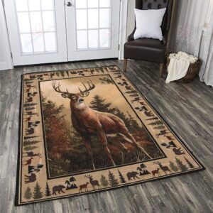 Deer Hunting Rug Sport Decor Gift Floor Decor Living Room Carpet Rug Area Rug - a97383b4b469