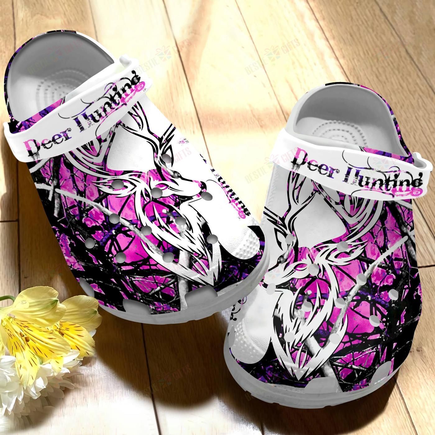 Deer Hunting Purple Camo Crocs Clog Classic Clogs Shoes Deer Hunting Purple Camo Crocs Clog Classic Clogs Shoes