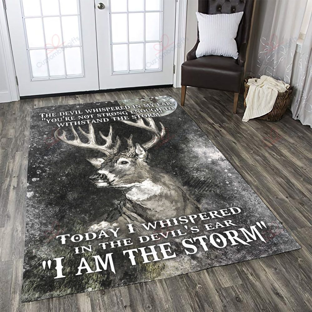 Deer I Am The Storm Rug Sport Decor Gift Floor Decor Living Room Carpet Rug Area Rug - b9904ade5969 Deer I Am The Storm Rug Sport Decor Gift Floor Decor Living Room Carpet Rug Area Rug - b9904ade5969