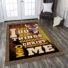 Deer I Can Do All Things Through Christ Rug Sport Decor Gift Floor Decor Living Room Carpet Rug Area Rug - 986bd6f2a27f