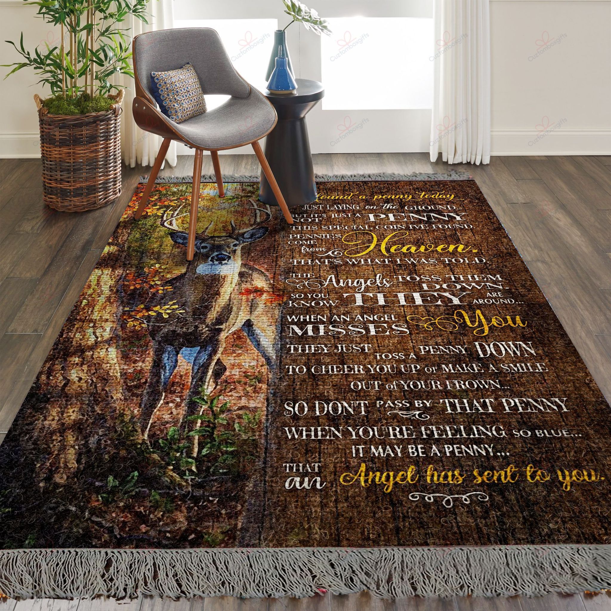 Deer I Found A Penny Today Rug Sport Decor Gift Floor Decor Living Room Carpet Rug Area Rug - 58840c7129ff Deer I Found A Penny Today Rug Sport Decor Gift Floor Decor Living Room Carpet Rug Area Rug - 58840c7129ff
