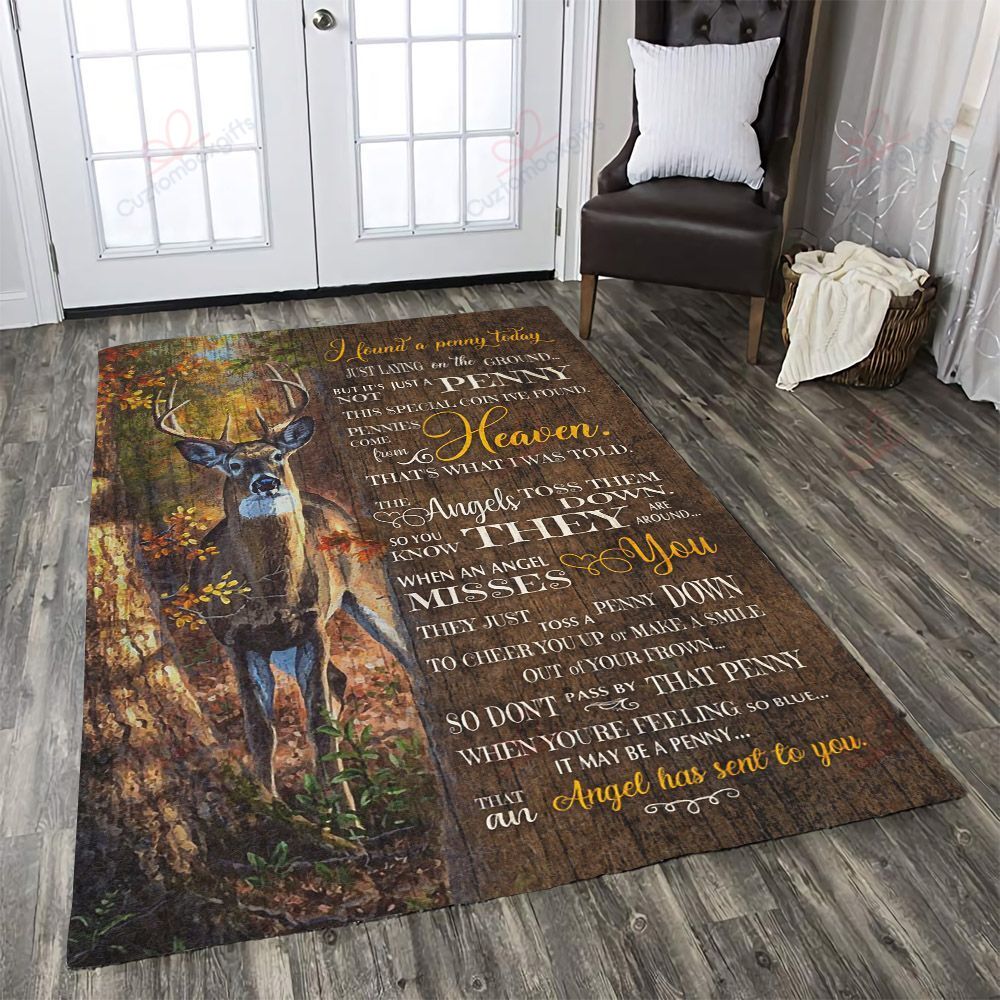 Deer I Found A Penny Today Rug Sport Decor Gift Floor Decor Living Room Carpet Rug Area Rug - 3ee1a470e156 Deer I Found A Penny Today Rug Sport Decor Gift Floor Decor Living Room Carpet Rug Area Rug - 3ee1a470e156