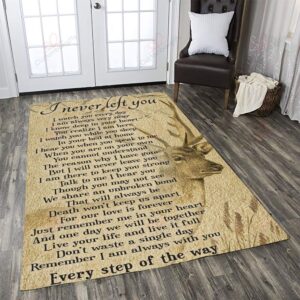 Deer I Never Left You Rug Sport Decor Gift Floor Decor Living Room Carpet Rug Area Rug - 04f8b26b1324