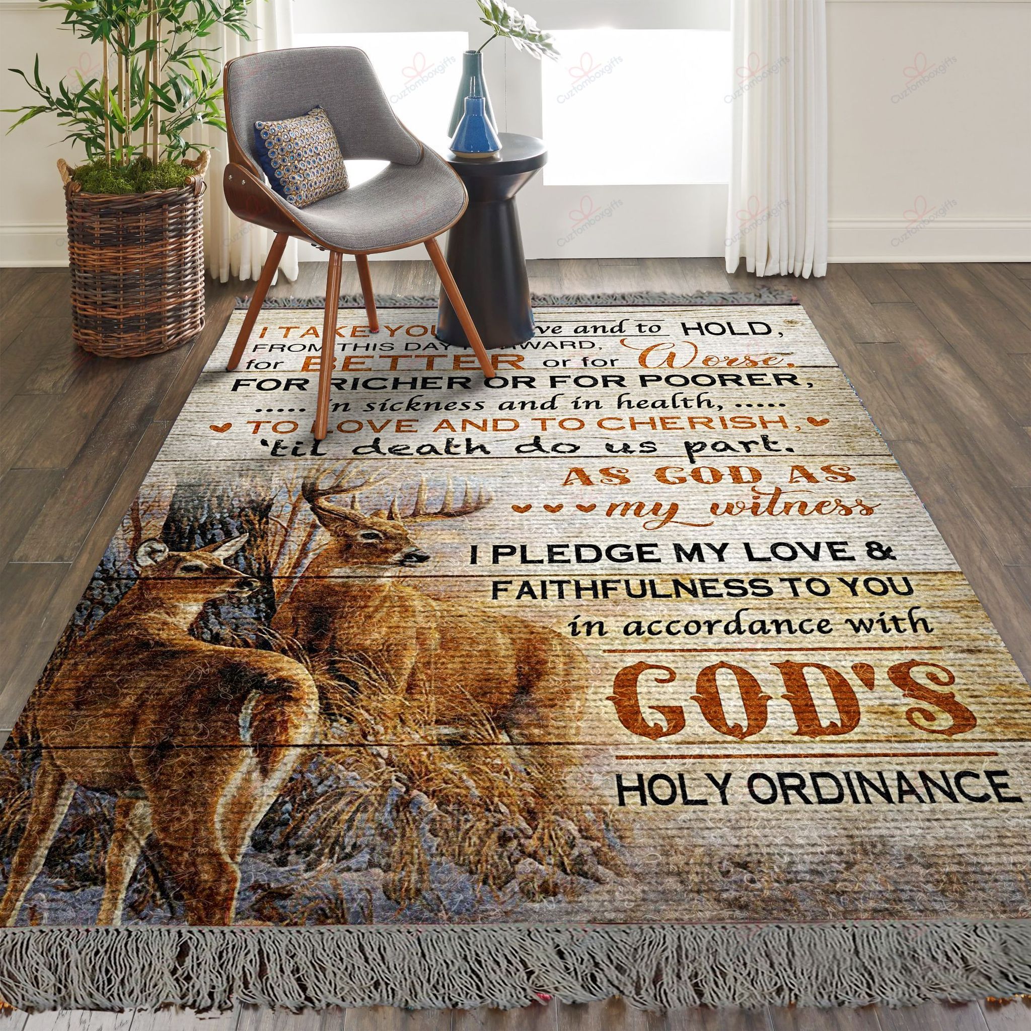 Deer I Take You To Have And To Hold Rug Sport Decor Gift Floor Decor Living Room Carpet Rug Area Rug - 096d9b746585 Deer I Take You To Have And To Hold Rug Sport Decor Gift Floor Decor Living Room Carpet Rug Area Rug - 096d9b746585