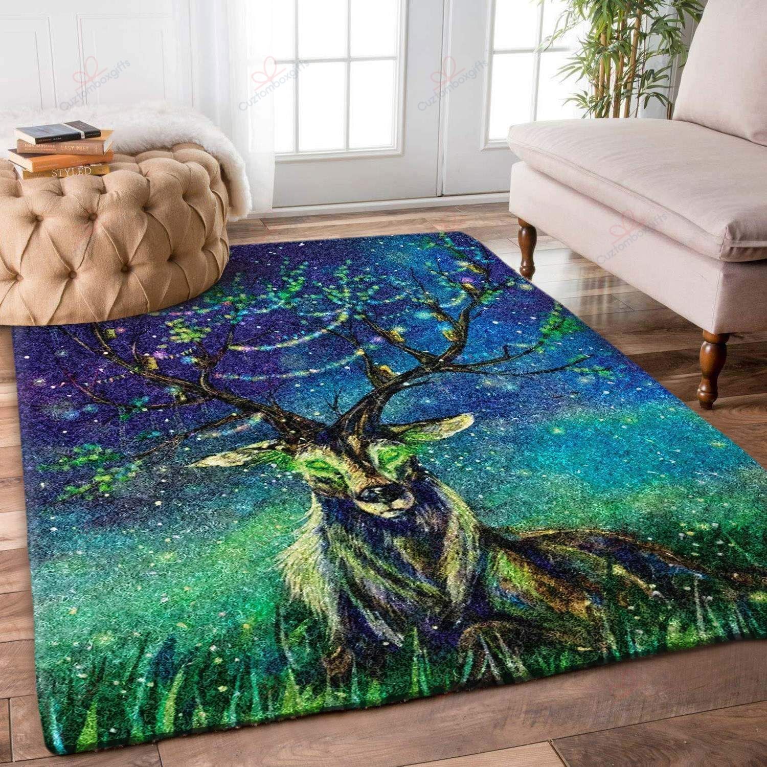 Deer In Night Rug Sport Decor Gift Floor Decor Living Room Carpet Rug Area Rug - 1d647208b690 Deer In Night Rug Sport Decor Gift Floor Decor Living Room Carpet Rug Area Rug - 1d647208b690