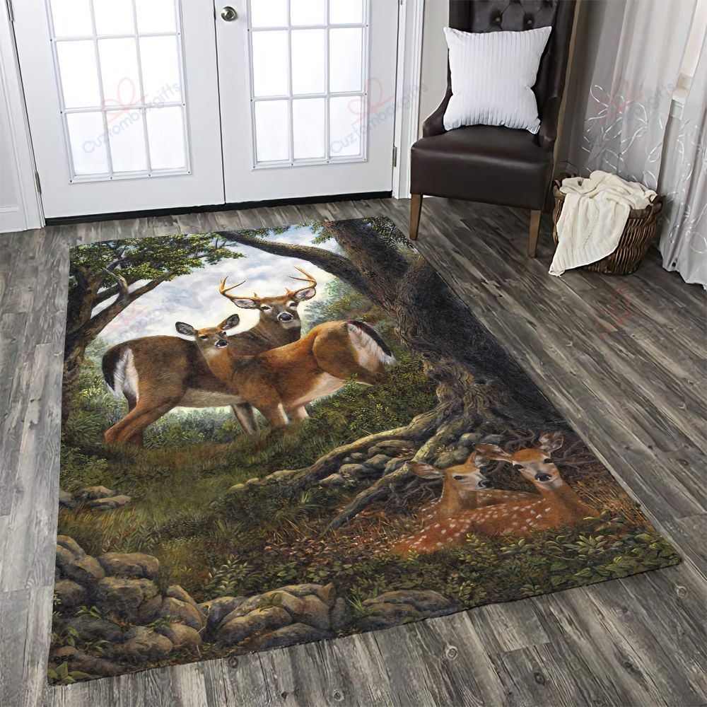 Deer In The Forest Rug Sport Decor Gift Floor Decor Living Room Carpet Rug Area Rug - 172faf2f3e74 Deer In The Forest Rug Sport Decor Gift Floor Decor Living Room Carpet Rug Area Rug - 172faf2f3e74