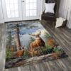 Deer In The Forest Rug Sport Decor Gift Floor Decor Living Room Carpet Rug Area Rug - 31b7f220fd49