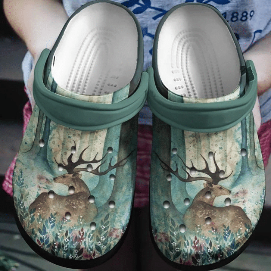 Deer Into The Forest Shoes Clog – Forest Deer Crocs Clog Crocbland Clog Birthday Gift For Woman Girl Mother Grandma Daughter Deer Into The Forest Shoes Clog – Forest Deer Crocs Clog Crocbland Clog Birthday Gift For Woman Girl Mother Grandma Daughter