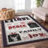 Deer Love Peace Rug Sport Decor Gift Floor Decor Living Room Carpet Rug Area Rug - 677f79b95933