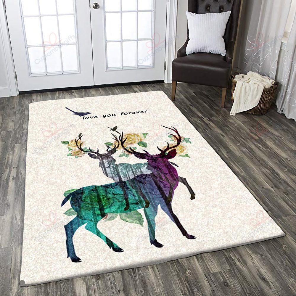 Deer Love You Forever Rug Sport Decor Gift Floor Decor Living Room Carpet Rug Area Rug - 3bb46d86191e Deer Love You Forever Rug Sport Decor Gift Floor Decor Living Room Carpet Rug Area Rug - 3bb46d86191e