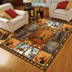 Deer Loving You Rug Sport Decor Gift Floor Decor Living Room Carpet Rug Area Rug - 3dadc872ae62