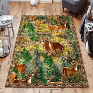 Deer Native Rug Sport Decor Gift Floor Decor Living Room Carpet Rug Area Rug - 519844000000