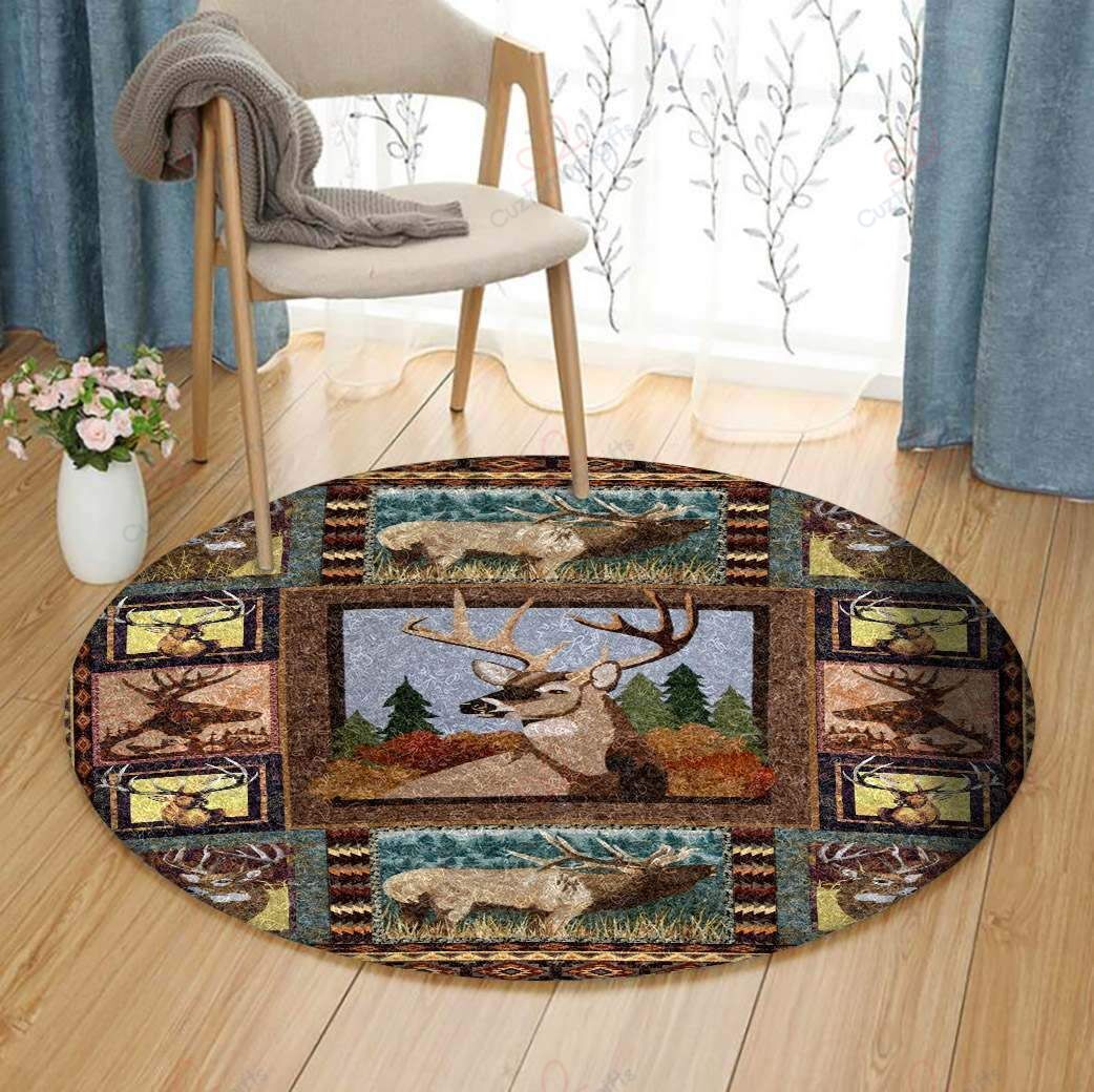 Deer Painting 2 Round Carpet Floor Rug Living Room Bedroom Decor Round Area Rug Carpet Deer Painting 2 Round Carpet Floor Rug Living Room Bedroom Decor Round Area Rug Carpet