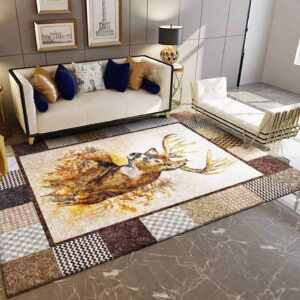 Deer Painting 4 Rug Sport Decor Gift Floor Decor Living Room Carpet Rug Area Rug - a3e4a752ff1a