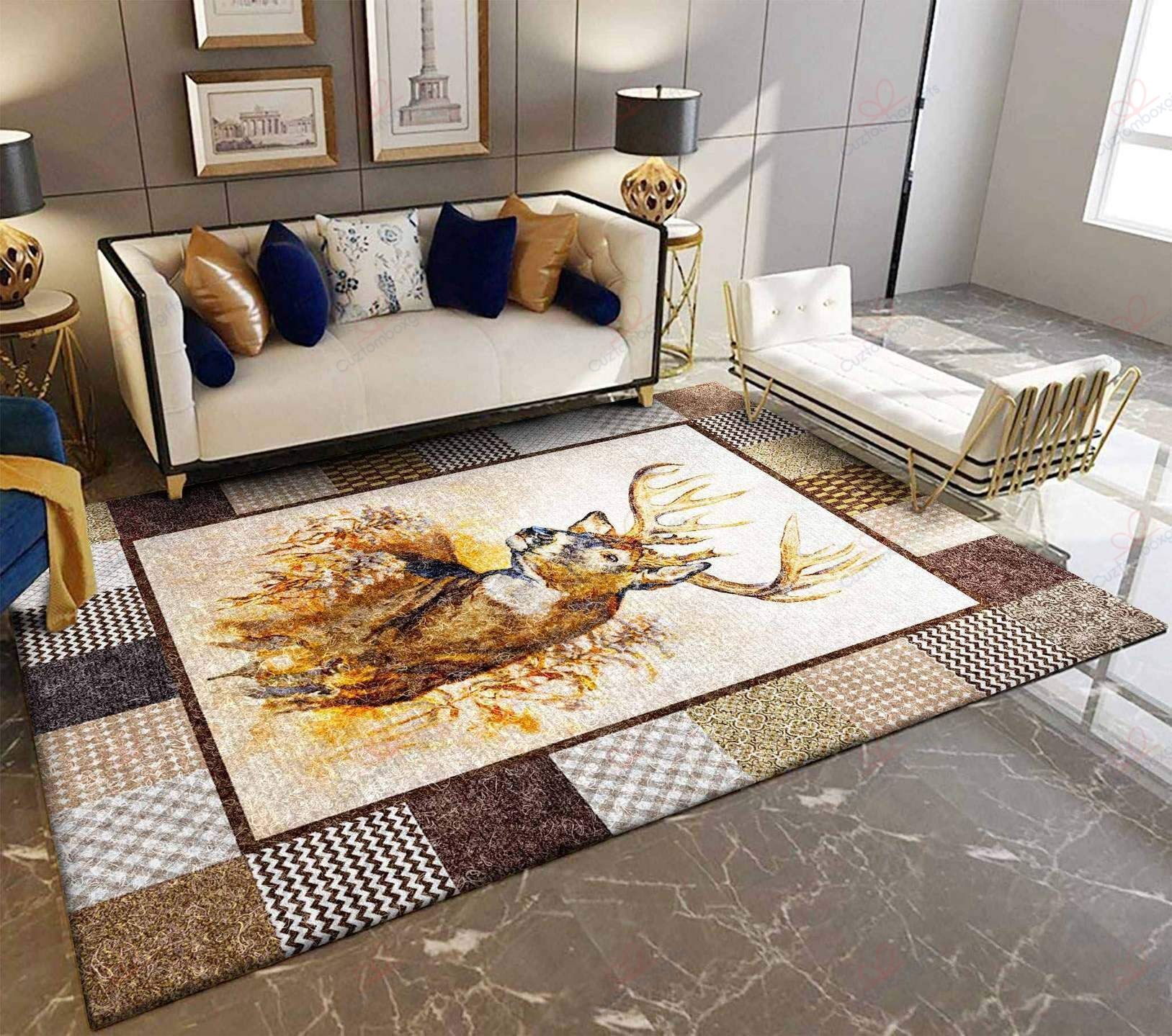 Deer Painting 4 Rug Sport Decor Gift Floor Decor Living Room Carpet Rug Area Rug - a3e4a752ff1a Deer Painting 4 Rug Sport Decor Gift Floor Decor Living Room Carpet Rug Area Rug - a3e4a752ff1a
