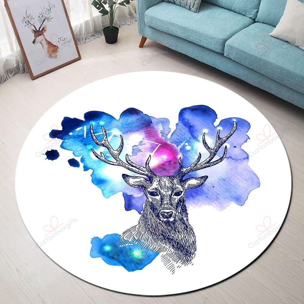 Deer Painting 6 Round Carpet Floor Rug Living Room Bedroom Decor Round Area Rug Carpet Deer Painting 6 Round Carpet Floor Rug Living Room Bedroom Decor Round Area Rug Carpet