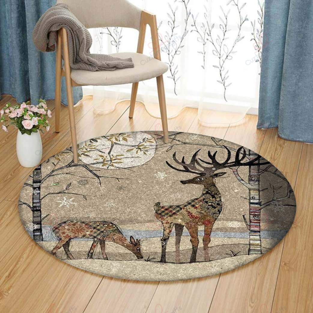 Deer Painting 7 Round Carpet Floor Rug Living Room Bedroom Decor Round Area Rug Carpet Deer Painting 7 Round Carpet Floor Rug Living Room Bedroom Decor Round Area Rug Carpet