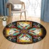 Deer Pattern 2 Round Carpet Floor Rug Living Room Bedroom Decor Round Area Rug Carpet