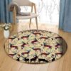 Deer Pattern 3 Round Carpet Floor Rug Living Room Bedroom Decor Round Area Rug Carpet
