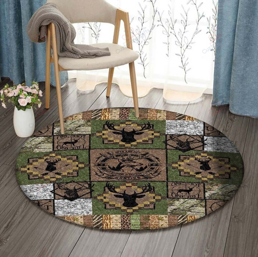 Deer Pattern 5 Round Carpet Floor Rug Living Room Bedroom Decor Round Area Rug Carpet Deer Pattern 5 Round Carpet Floor Rug Living Room Bedroom Decor Round Area Rug Carpet