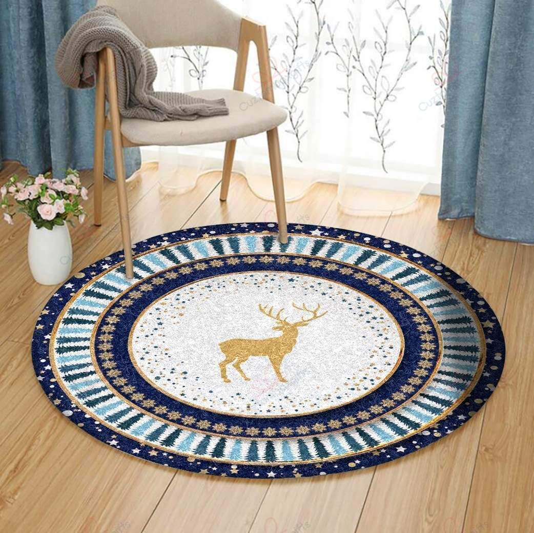 Deer Pattern 6 Round Carpet Floor Rug Living Room Bedroom Decor Round Area Rug Carpet Deer Pattern 6 Round Carpet Floor Rug Living Room Bedroom Decor Round Area Rug Carpet