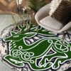 Deer Pattern Round Carpet Floor Rug Living Room Bedroom Decor Round Area Rug Carpet