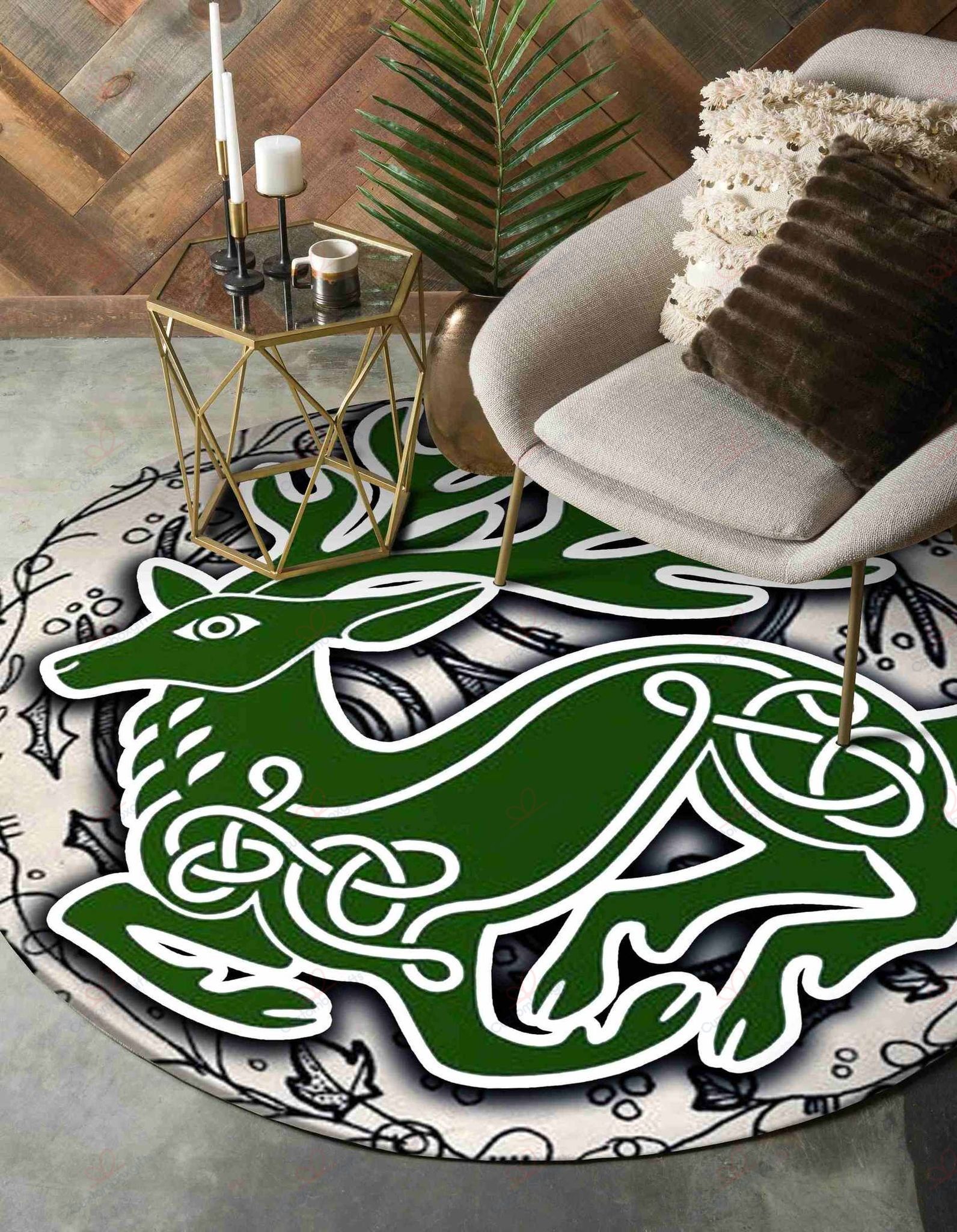 Deer Pattern Round Carpet Floor Rug Living Room Bedroom Decor Round Area Rug Carpet Deer Pattern Round Carpet Floor Rug Living Room Bedroom Decor Round Area Rug Carpet