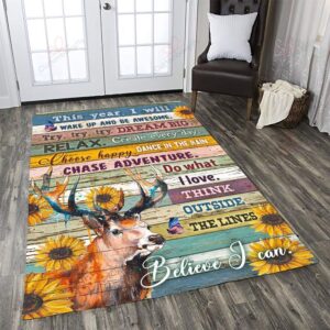 Deer Resolutions Rug Sport Decor Gift Floor Decor Living Room Carpet Rug Area Rug - d4058cfc42c8