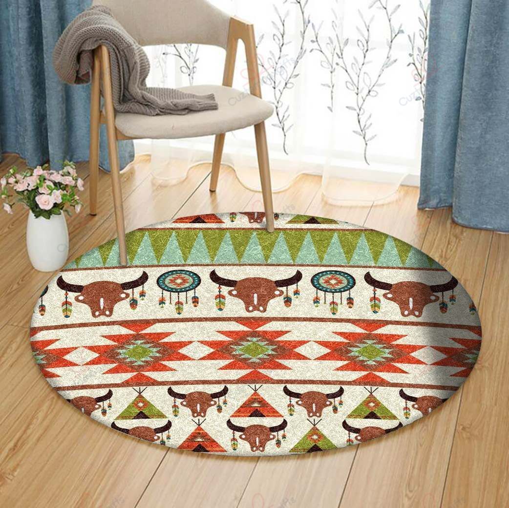 Deer Skull Native American Round Carpet Floor Rug Living Room Bedroom Decor Round Area Rug Carpet Deer Skull Native American Round Carpet Floor Rug Living Room Bedroom Decor Round Area Rug Carpet