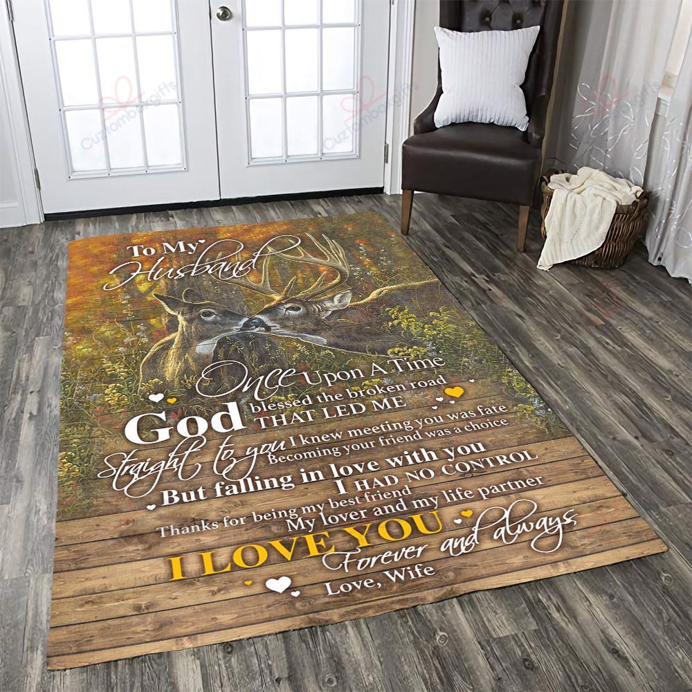 Deer To My Husband God Blessed The Broken Road Rug Sport Decor Gift Floor Decor Living Room Carpet Rug Area Rug - ce17692228e3 Deer To My Husband God Blessed The Broken Road Rug Sport Decor Gift Floor Decor Living Room Carpet Rug Area Rug - ce17692228e3