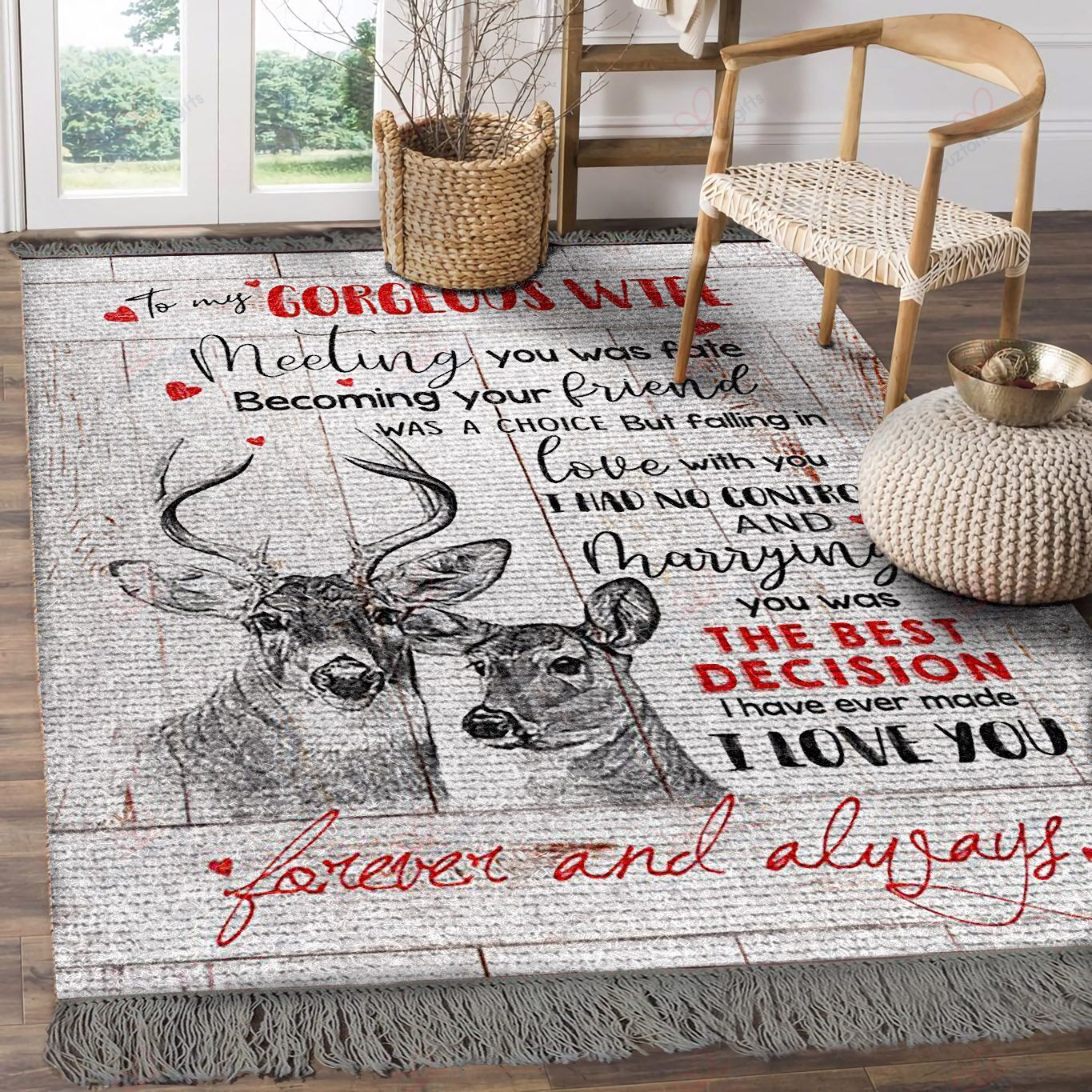 Deer To My Wife Meeting You Was Fate Rug Sport Decor Gift Floor Decor Living Room Carpet Rug Area Rug - 3d84fec9df41 Deer To My Wife Meeting You Was Fate Rug Sport Decor Gift Floor Decor Living Room Carpet Rug Area Rug - 3d84fec9df41