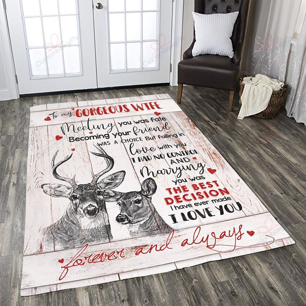 Deer To My Wife Meeting You Was Fate Rug Sport Decor Gift Floor Decor Living Room Carpet Rug Area Rug - 051b38dbfb48 Deer To My Wife Meeting You Was Fate Rug Sport Decor Gift Floor Decor Living Room Carpet Rug Area Rug - 051b38dbfb48