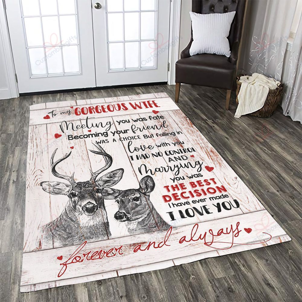 Deer To My Wife Meeting You Was Fate Rug Sport Decor Gift Floor Decor Living Room Carpet Rug Area Rug - 15d6535da716 Deer To My Wife Meeting You Was Fate Rug Sport Decor Gift Floor Decor Living Room Carpet Rug Area Rug - 15d6535da716