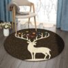 Deer Universe Round Carpet Floor Rug Living Room Bedroom Decor Round Area Rug Carpet