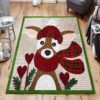 Deer Valentine Rug Sport Decor Gift Floor Decor Living Room Carpet Rug Area Rug - 373179af3195