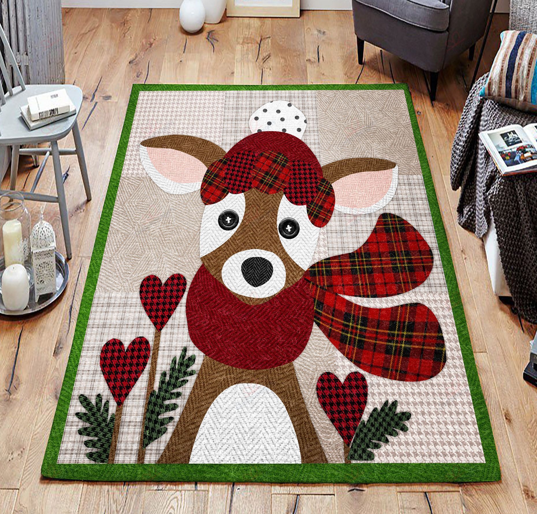 Deer Valentine Rug Sport Decor Gift Floor Decor Living Room Carpet Rug Area Rug - 373179af3195 Deer Valentine Rug Sport Decor Gift Floor Decor Living Room Carpet Rug Area Rug - 373179af3195