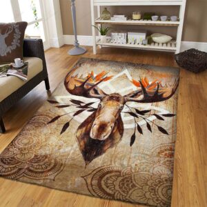 Deer Vintage Art Rug Sport Decor Gift Floor Decor Living Room Carpet Rug Area Rug - ec00223cafec