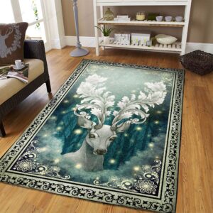 Deer Vintage Rug Sport Decor Gift Floor Decor Living Room Carpet Rug Area Rug - ec224203df7c