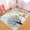 Deer With Trees Rug Sport Decor Gift Floor Decor Living Room Carpet Rug Area Rug - 4f4930f11852