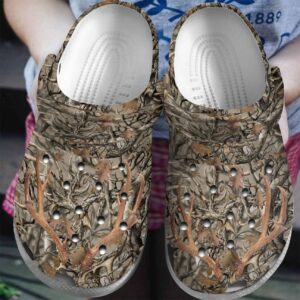 Deerhorn Camo Personalized Clog Custom Crocs Comfortablefashion Style Comfortable For Women Men Kid Print 3D