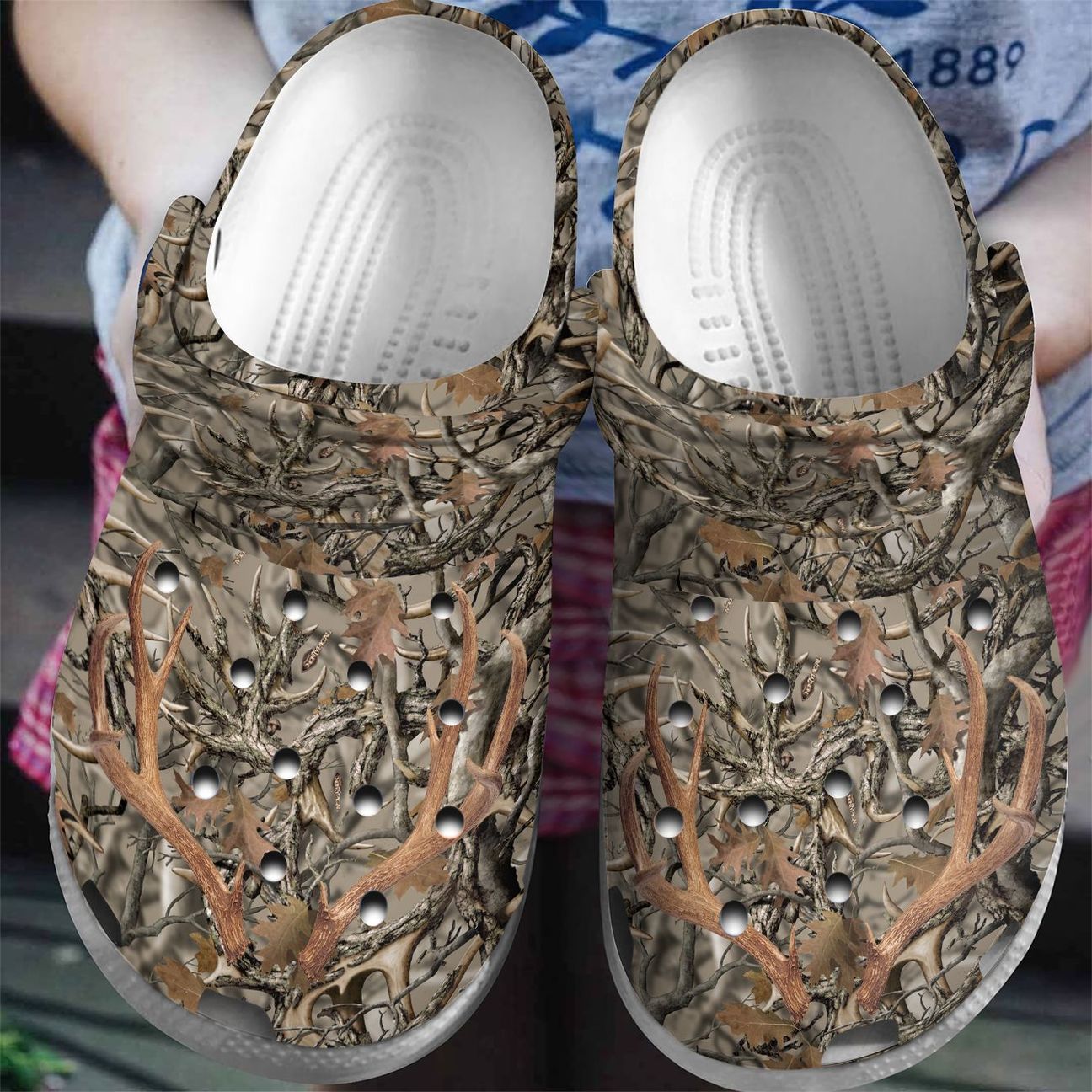 Deerhorn Camo Personalized Clog Custom Crocs Comfortablefashion Style Comfortable For Women Men Kid Print 3D Deerhorn Camo Personalized Clog Custom Crocs Comfortablefashion Style Comfortable For Women Men Kid Print 3D