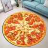Delicious Pizza Round Carpet Floor Rug Living Room Bedroom Decor Round Area Rug Carpet