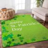 Delightful Green Clovers St Patricks Day Rug Sport Decor Gift Floor Decor Living Room Carpet Rug Area Rug - 20113e210d15