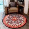 Delta Sigma Theta Round Carpet Floor Rug Living Room Bedroom Decor Round Area Rug Carpet
