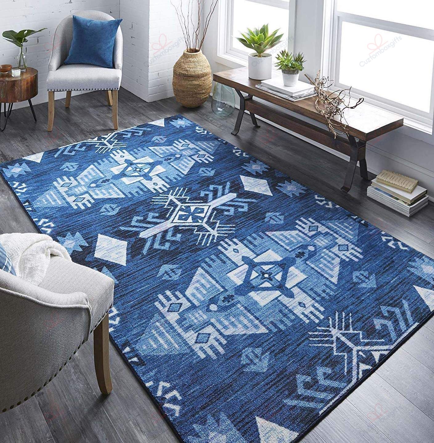 Denim Aztec Pattern Rug Sport Decor Gift Floor Decor Living Room Carpet Rug Area Rug - 7fdeced754cf Denim Aztec Pattern Rug Sport Decor Gift Floor Decor Living Room Carpet Rug Area Rug - 7fdeced754cf