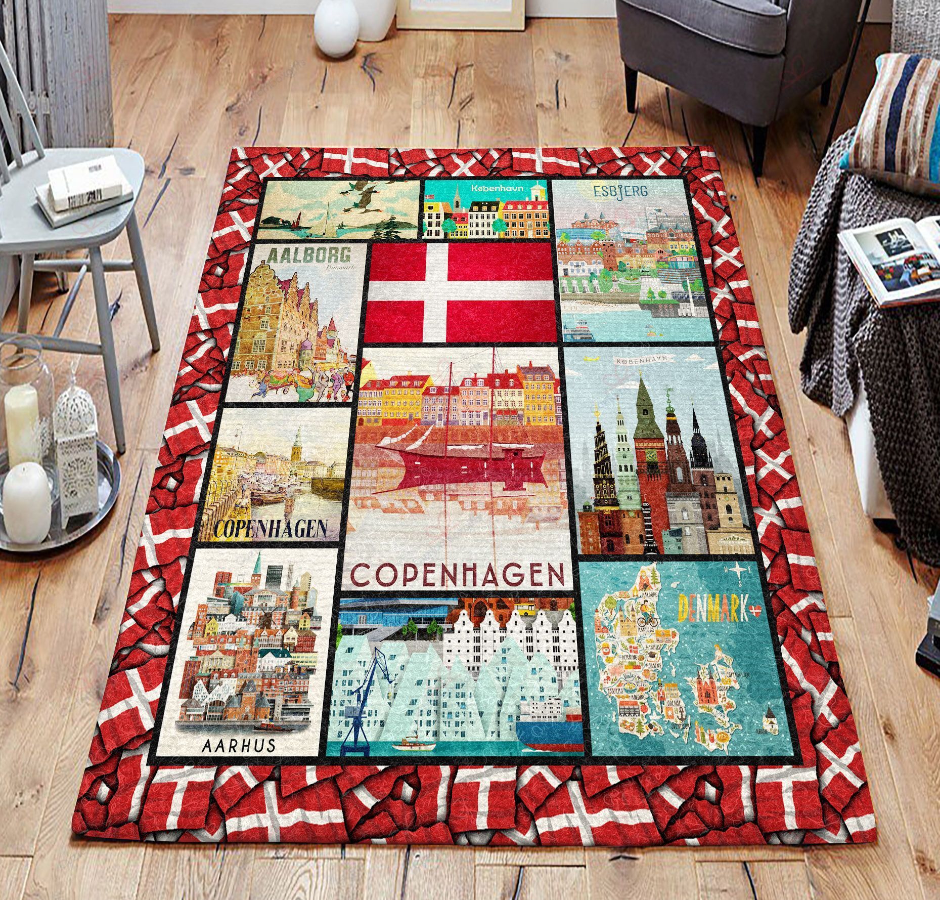 Denmark 2 Rug Sport Decor Gift Floor Decor Living Room Carpet Rug Area Rug - b43381faaa8c Denmark 2 Rug Sport Decor Gift Floor Decor Living Room Carpet Rug Area Rug - b43381faaa8c