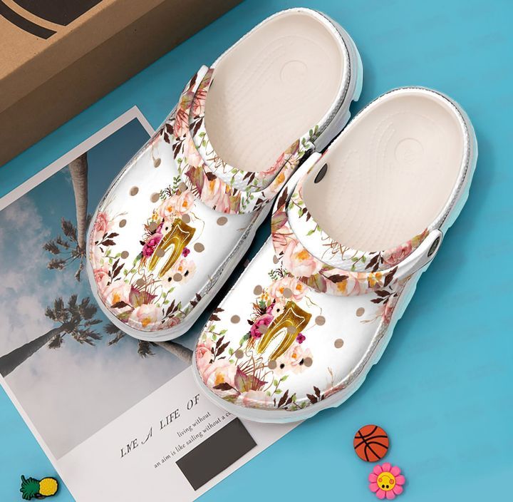 Dental Assistant Floral Dentistry Sku 746 Crocs Crocband Clog Comfortable For Mens Womens Classic Clog Water Shoes Dental Assistant Floral Dentistry Sku 746 Crocs Crocband Clog Comfortable For Mens Womens Classic Clog Water Shoes