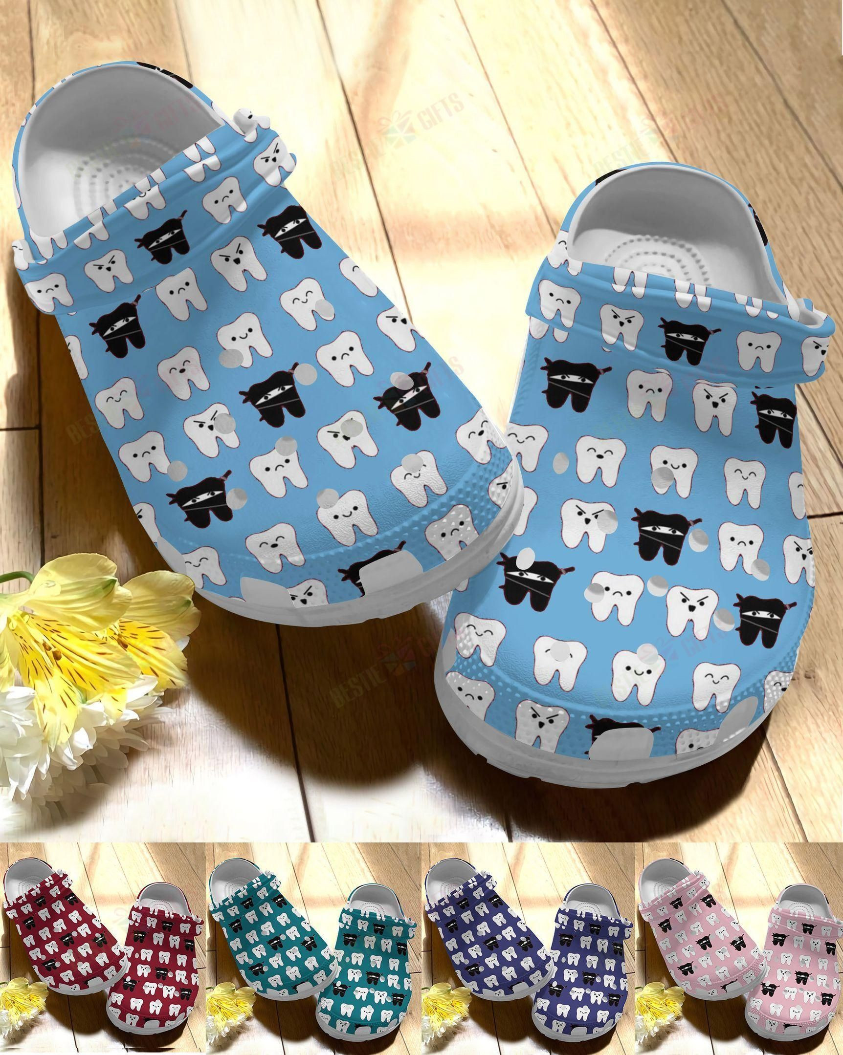 Dentist Crocs Clog Classic Clog Ninja Tooth Colors Shoes Dentist Crocs Clog Classic Clog Ninja Tooth Colors Shoes