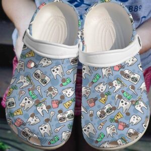 Dentist Crocs Clog Classic Clog Whitesole Cute Tooth Shoes
