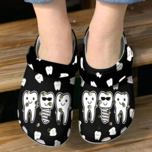 Dentist Dental Pattern Sku 764 Crocs Crocband Clog Comfortable For Mens Womens Classic Clog Water Shoes
